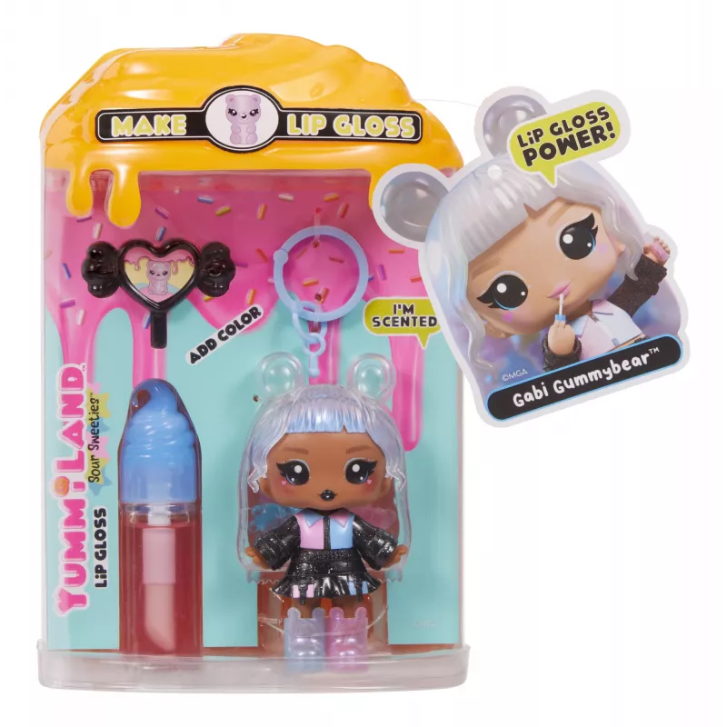 MGA Entertainment Yummiland Lūpų Blizgesio Lėlė Sour Sweeties - Gabi Gummybear
