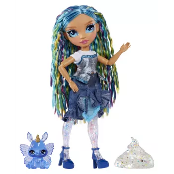 Rainbow High Rainbow Shimmers su gleivėmis mados lėlė - Skyler (mėlyna)