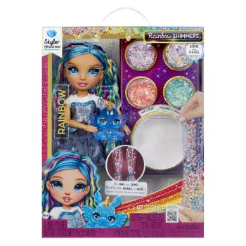 Rainbow High Rainbow Shimmers su gleivėmis mados lėlė - Skyler (mėlyna)