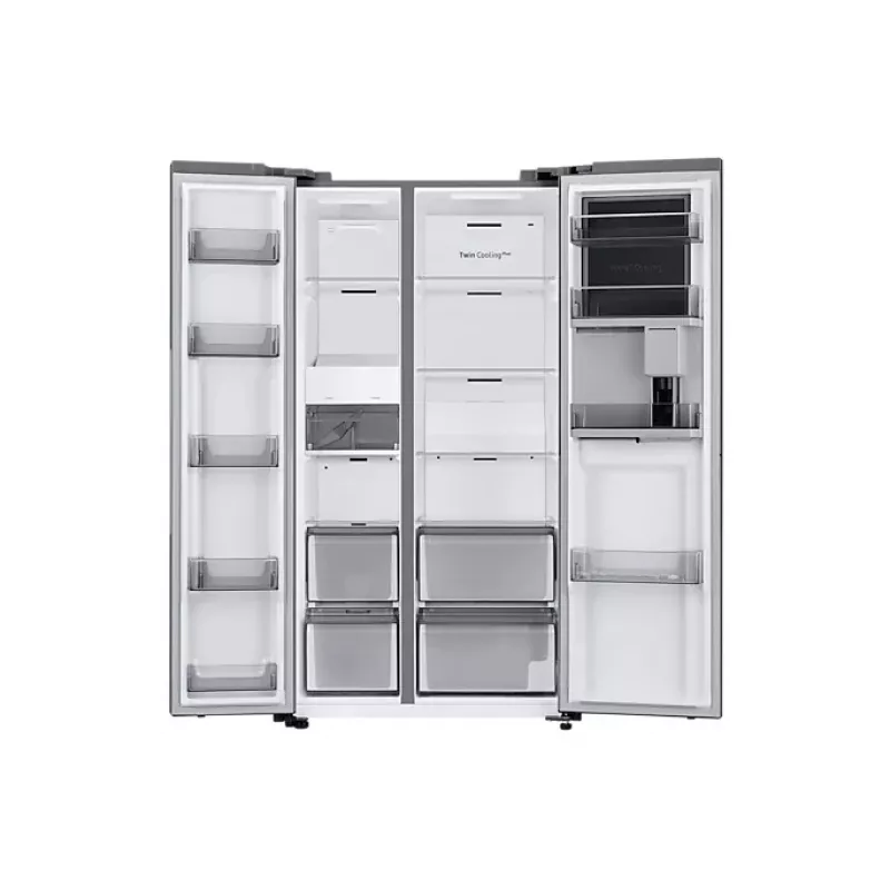 Šaldytuvas Samsung RH69B8920S9/EG šalia vienas kito Laisvai pastatomas 645 L Nerūdijantis plienas