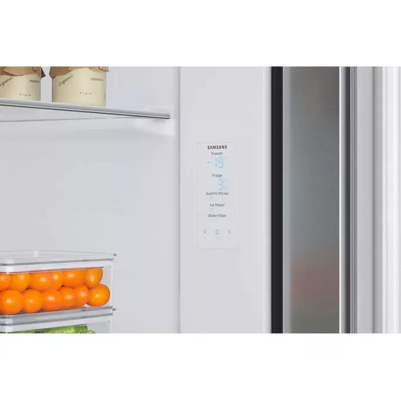 Šaldytuvas Samsung RH69B8920S9/EG šalia vienas kito Laisvai pastatomas 645 L Nerūdijantis plienas