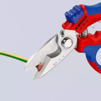 „Knipex 95 05 20 SB“ replės Nerūdijantis plienas Plastikinė rankena Mėlyna Raudona