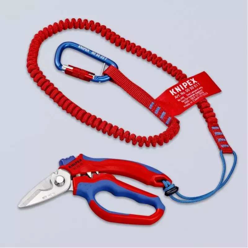 „Knipex 95 05 20 SB“ replės Nerūdijantis plienas Plastikinė rankena Mėlyna Raudona
