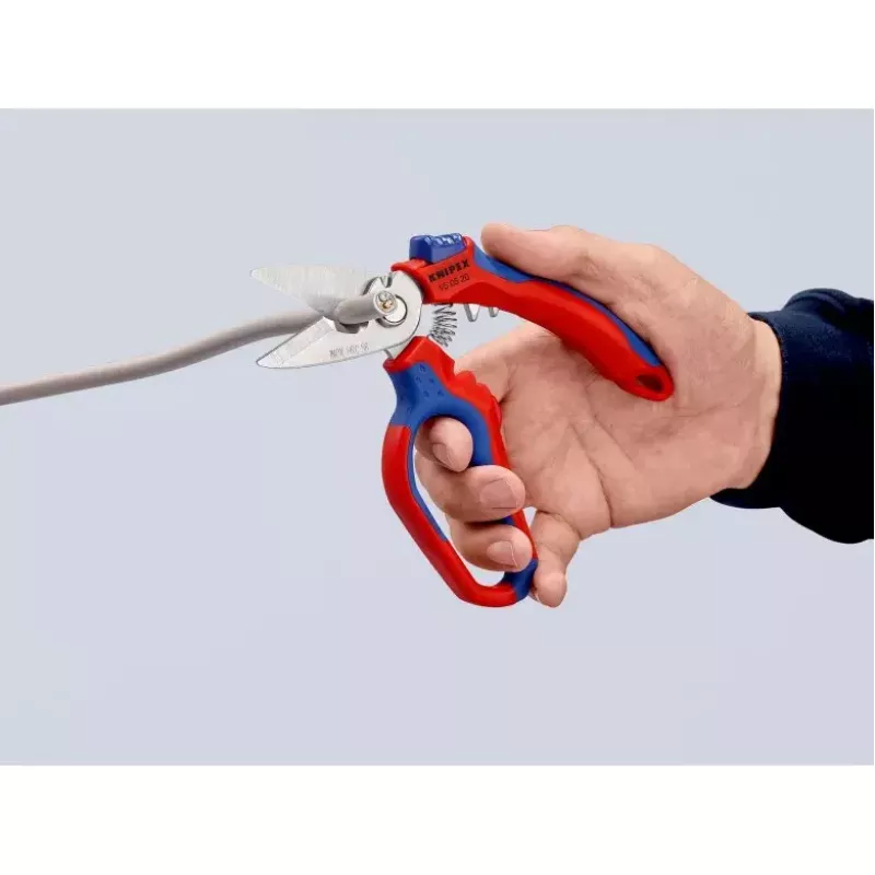 „Knipex 95 05 20 SB“ replės Nerūdijantis plienas Plastikinė rankena Mėlyna Raudona