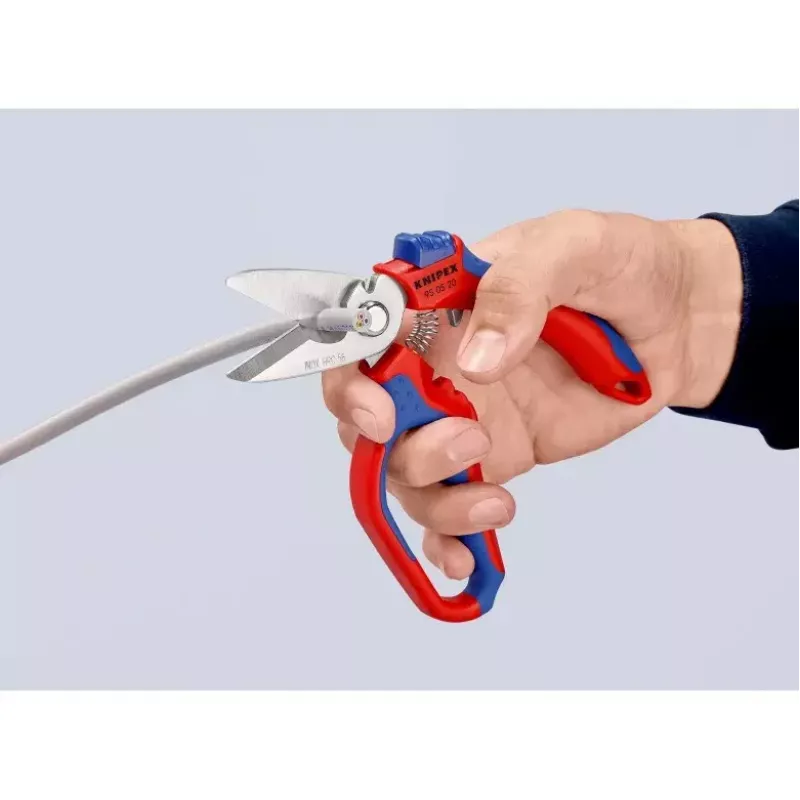 „Knipex 95 05 20 SB“ replės Nerūdijantis plienas Plastikinė rankena Mėlyna Raudona