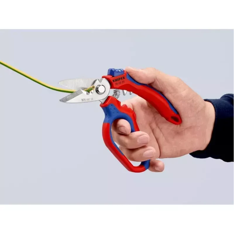 „Knipex 95 05 20 SB“ replės Nerūdijantis plienas Plastikinė rankena Mėlyna Raudona