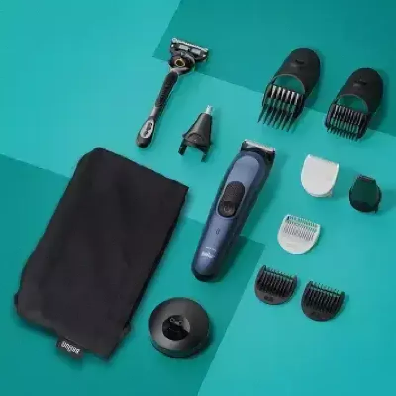 Braun 10-in-1 Styling Set 7 MGK7410 Juoda Metal Plastic Battery 100 min