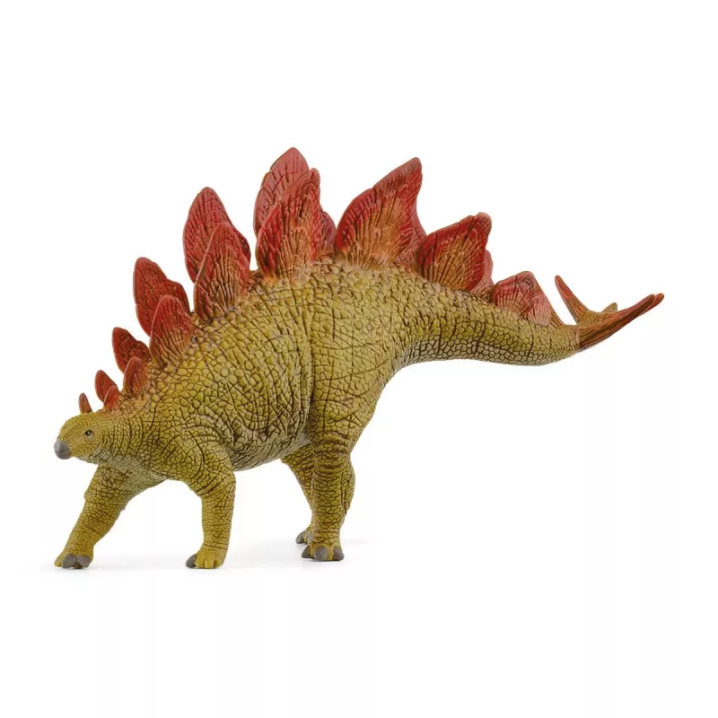 Dinozauras Schleich Stegosaurus Žalia Raudona 15040S Detalus Dizainas