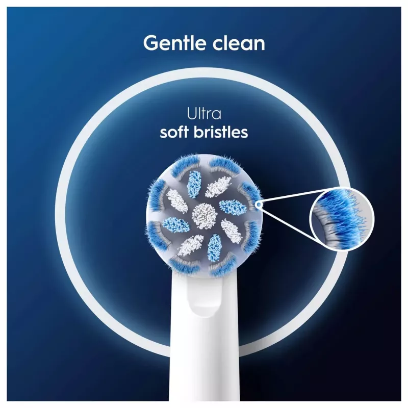 Dantų šepetėlių galvutės Oral-B Sensitive Clean 12 vnt. Balta
