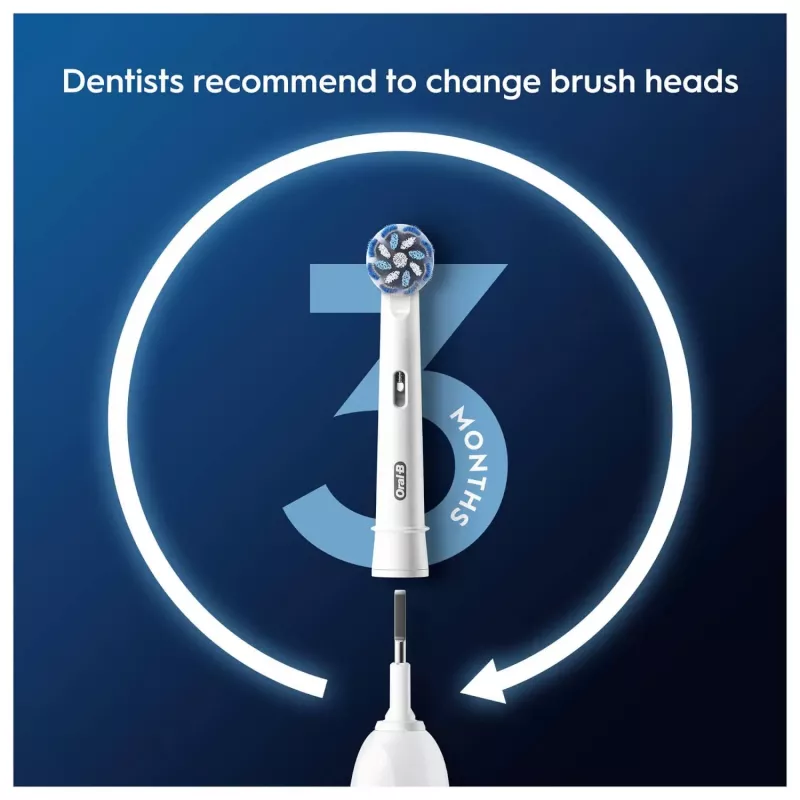 Dantų šepetėlių galvutės Oral-B Sensitive Clean 12 vnt. Balta