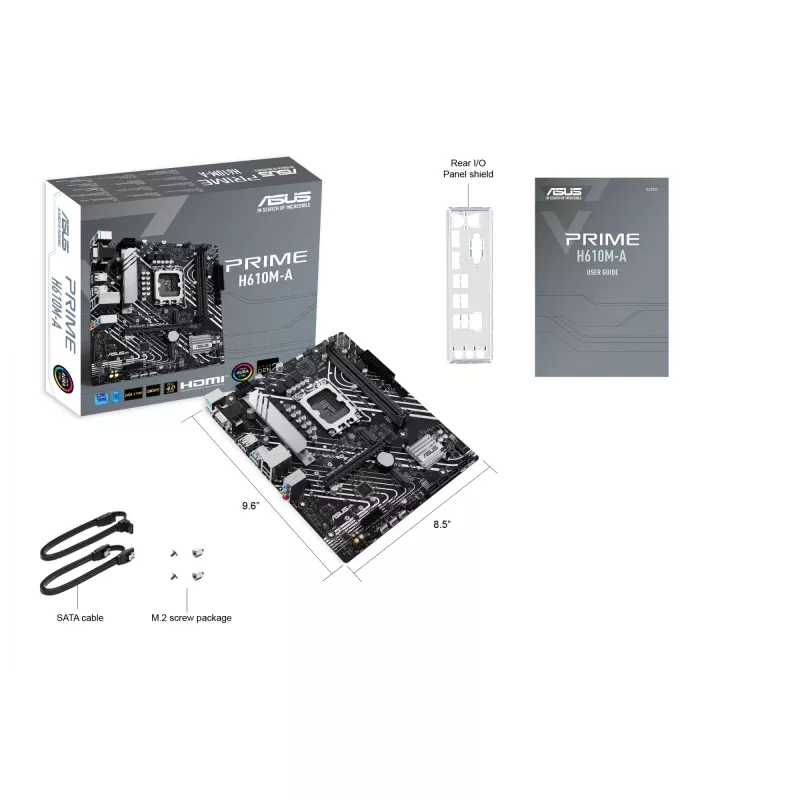 Motininė plokštė ASUS PRIME H610M-A-CSM Intel H610 LGA 1700 micro ATX