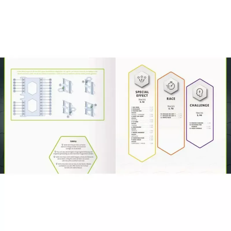 Ravensburger GraviTrax Pro kietais viršeliais knyga — vadovas mėgėjams ir profesionalams (48973)