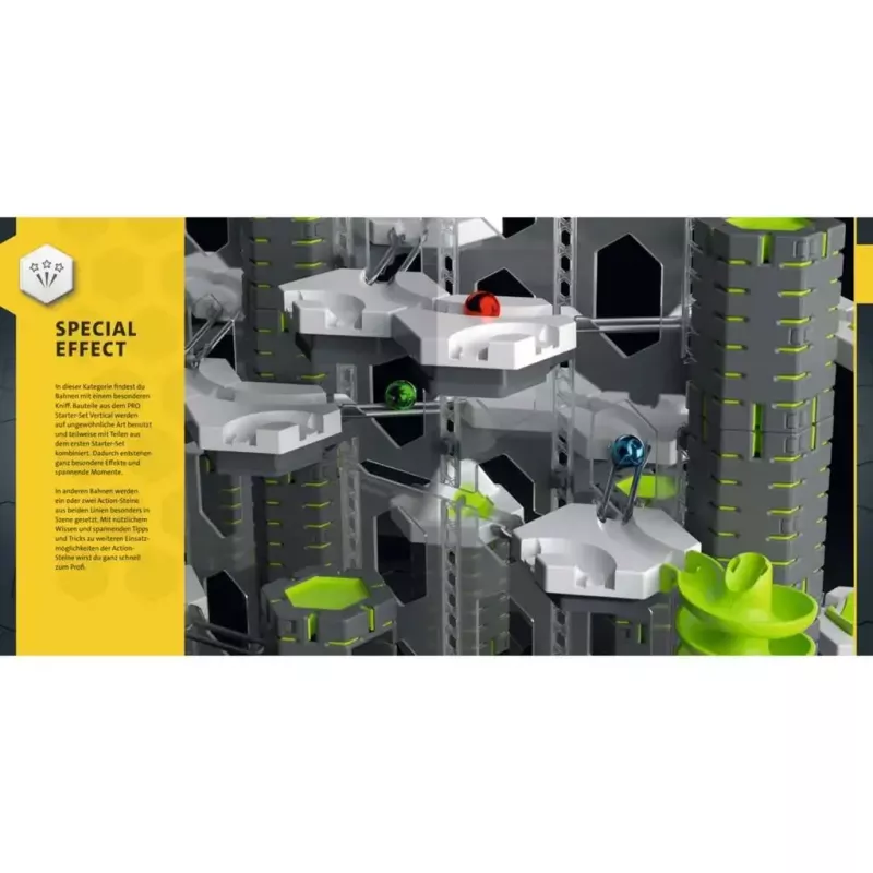 Ravensburger GraviTrax Pro kietais viršeliais knyga — vadovas mėgėjams ir profesionalams (48973)