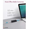 ICY BOX USB 3.0 A tipo į RJ-45 eterneto prievadą, Laidinis, USB, Eternetas, 1000 Mbit/s, Juoda