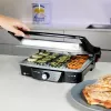 Kontaktinis grilis CECOTEC Rock'nGrill 2000 — 2000 W, stačiakampis, juodas / nerūdijantis plienas, reguliuojamas termostatas, 340×330×130 mm
