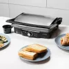 Kontaktinis grilis CECOTEC Rock'nGrill 2000 — 2000 W, stačiakampis, juodas / nerūdijantis plienas, reguliuojamas termostatas, 340×330×130 mm