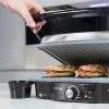 Kontaktinis grilis CECOTEC Rock'nGrill 2000 — 2000 W, stačiakampis, juodas / nerūdijantis plienas, reguliuojamas termostatas, 340×330×130 mm
