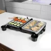 Kontaktinis grilis CECOTEC Rock'nGrill 2000 — 2000 W, stačiakampis, juodas / nerūdijantis plienas, reguliuojamas termostatas, 340×330×130 mm