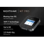 Korinio tinklo maršrutizatorius Netgear Nighthawk M7 Pro — Trijų dažnių juostų „Wi‑Fi“ 2,4/5/6 GHz, 5G Sub6, LTE, Gigabitinis eternetas, USB-C, nešiojamasis, juodas