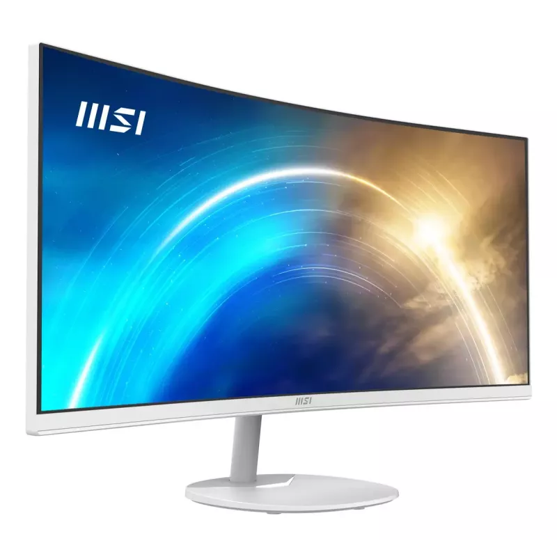 MSI Pro MP341CQWDE kompiuterio monitorius 86,4 cm (34 colių) 3440 x 1440 pikselių „UltraWide Quad HD“ baltas