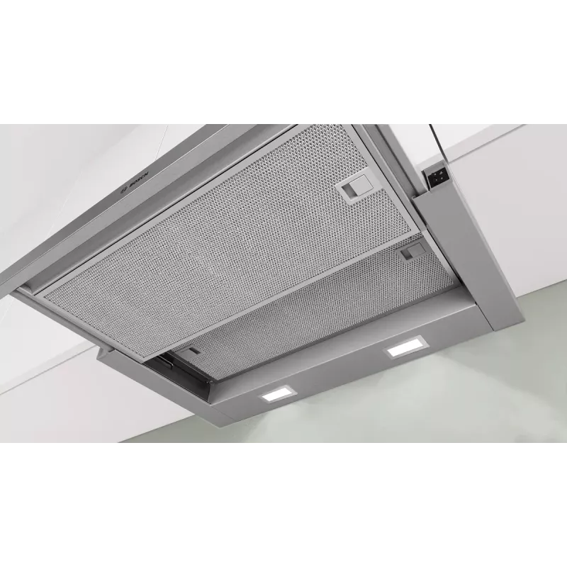 Bosch Serie 2 DFL063W57 gartraukis Pusiau įmontuotas (ištraukiamas) Metallic, Sidabrinė 351 m³/h