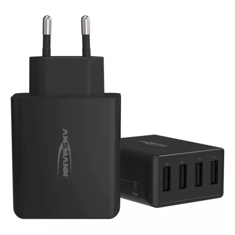 ANSMANN sieninis USB įkroviklis 4 prievadų