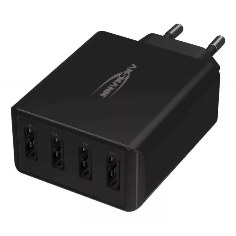 ANSMANN sieninis USB įkroviklis 4 prievadų