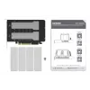 „Icy Dock ExpressSlot Elite“ sąsajos plokštė MB842MP-B – PCIe karšto keitimo 2,5 colio diskų įlankos adapteris, juoda/sidabrinė