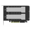 „Icy Dock ExpressSlot Elite“ sąsajos plokštė MB842MP-B – PCIe karšto keitimo 2,5 colio diskų įlankos adapteris, juoda/sidabrinė