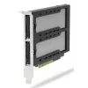 „Icy Dock ExpressSlot Elite“ sąsajos plokštė MB842MP-B – PCIe karšto keitimo 2,5 colio diskų įlankos adapteris, juoda/sidabrinė