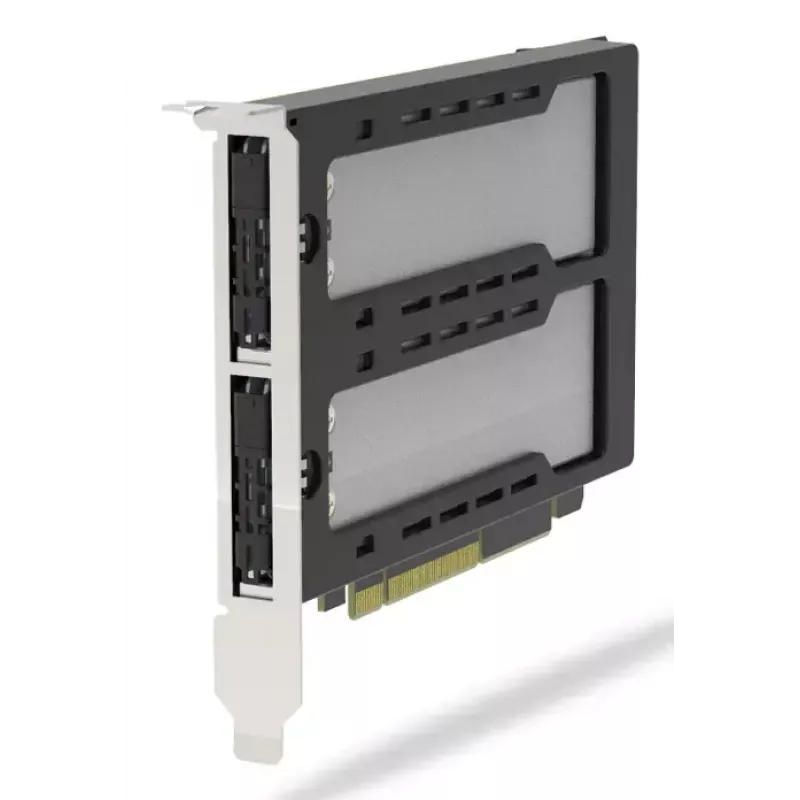 „Icy Dock ExpressSlot Elite“ sąsajos plokštė MB842MP-B – PCIe karšto keitimo 2,5 colio diskų įlankos adapteris, juoda/sidabrinė