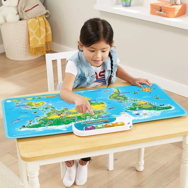 VTech Interaktyvus pasaulio žemėlapis, 6 m., Garsinis, Reikalingos baterijos, AA, Įvairiaspalvis