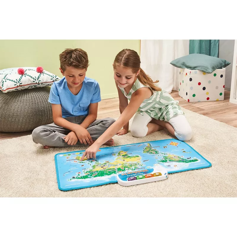 VTech Interaktyvus pasaulio žemėlapis, 6 m., Garsinis, Reikalingos baterijos, AA, Įvairiaspalvis