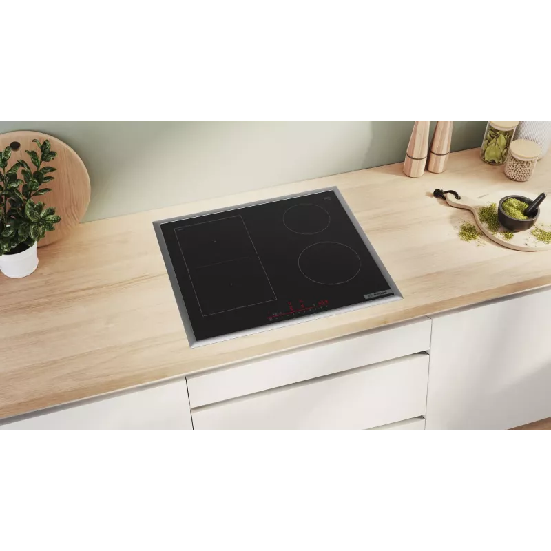 Bosch Serie 6 PVS64RHB1E kaitlentė Juoda Įmontuojama 60 cm Indukcinė zona 4 kaitviečių
