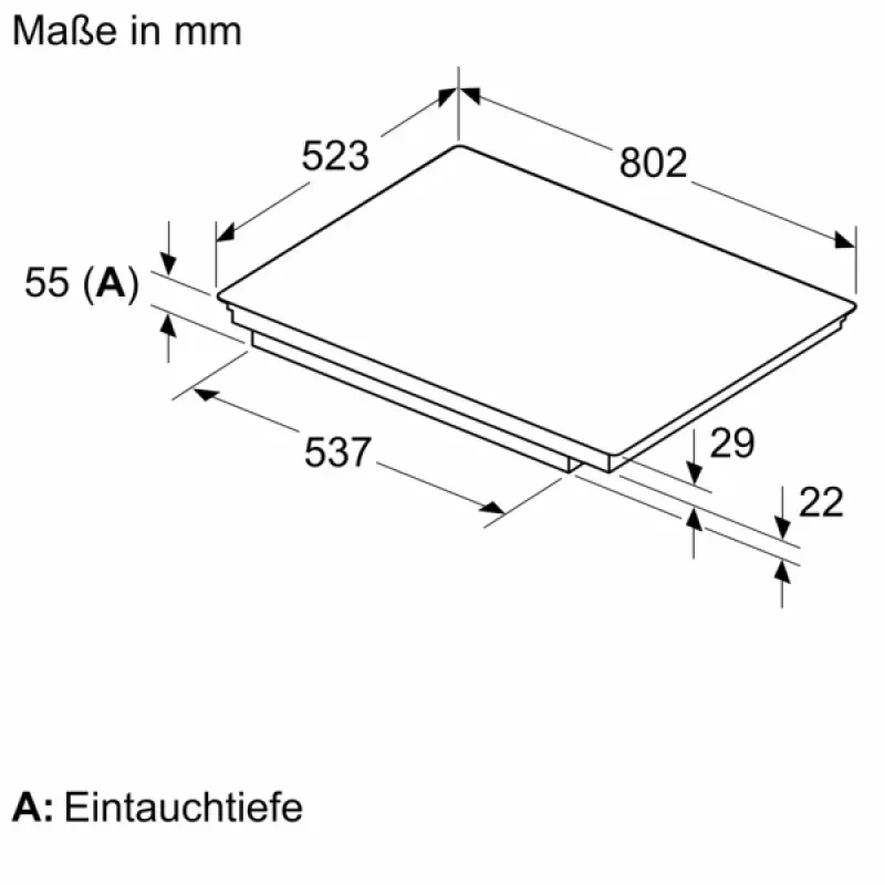 Bosch Serie 6 PXV845HC1E kaitlentė Juoda Įmontuojama 80 cm Zonų indukcinė kaitlentė 5 zonų