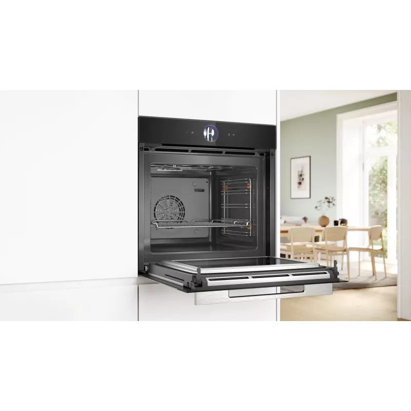 Įmontuojama elektrinė orkaitė Bosch Serie 8 HMG7361B1, 67 l, 3600 W, juoda, lietiminis valdymas