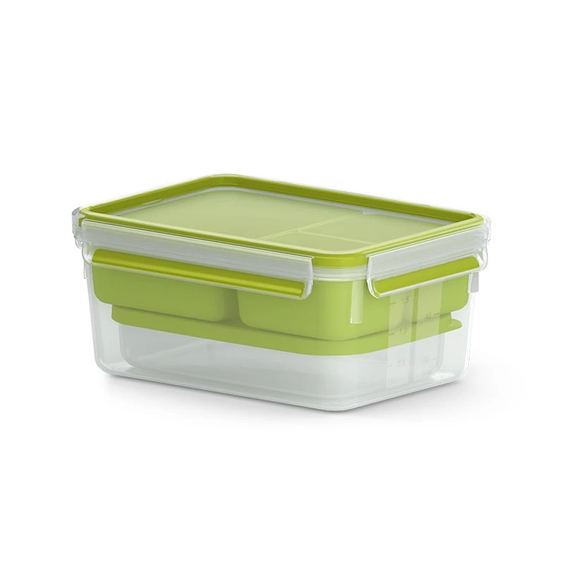 EMSA CLIP & GO XL Pietų dėžutė 2,3 L žalia, permatoma 1 vnt.