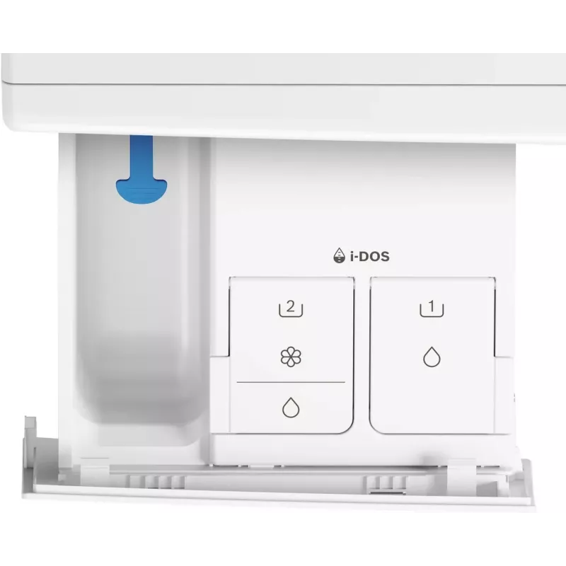 Bosch Serie 8 WGB244A40 skalbimo mašina su priekine pakrova, 9 kg, 1400 aps./min., i-Dos, balta/juoda