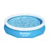 Bestway Fast Set apvalus pripučiamas baseino komplektas 3,05 m x 66 cm, 3200 l, Pripučiamas baseinas, Vaikams ir suaugusiems, Mėlynas, Baltas, 9,26 kg