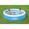 Bestway Fast Set apvalus pripučiamas baseino komplektas 3,05 m x 66 cm, 3200 l, Pripučiamas baseinas, Vaikams ir suaugusiems, Mėlynas, Baltas, 9,26 kg