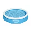 Bestway Fast Set apvalus pripučiamas baseino komplektas 3,05 m x 66 cm, 3200 l, Pripučiamas baseinas, Vaikams ir suaugusiems, Mėlynas, Baltas, 9,26 kg