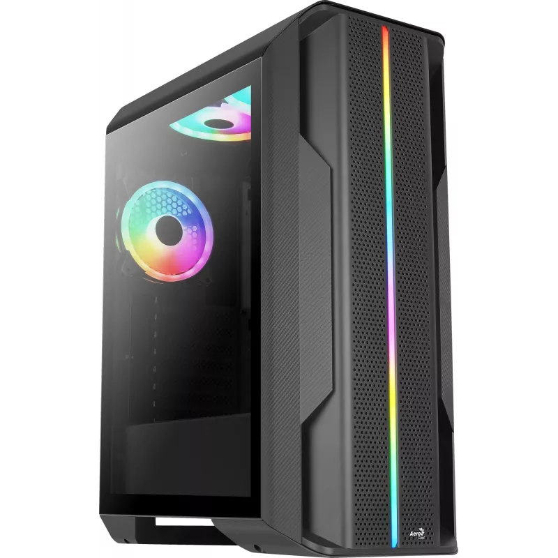 Aerocool SPLINTER DUO ATX žaidimų korpusas, 3x ARGB 12 cm ventiliatoriai + priekinis tinklelis