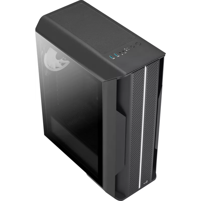 Aerocool SPLINTER DUO ATX žaidimų korpusas, 3x ARGB 12 cm ventiliatoriai + priekinis tinklelis