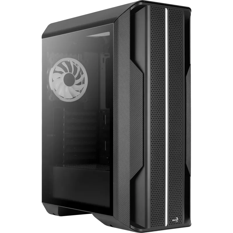 Aerocool SPLINTER DUO ATX žaidimų korpusas, 3x ARGB 12 cm ventiliatoriai + priekinis tinklelis