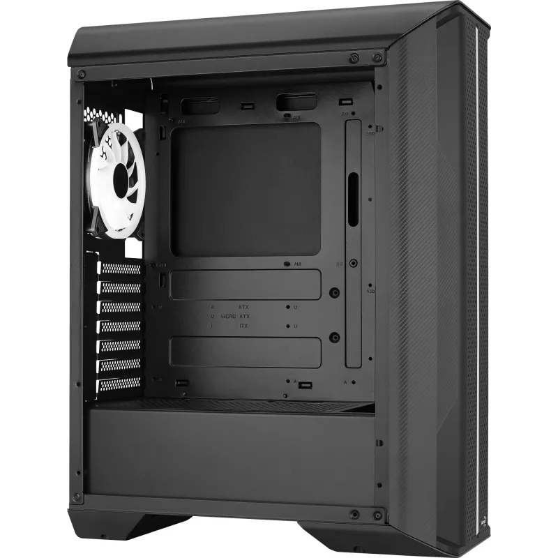 Aerocool SPLINTER DUO ATX žaidimų korpusas, 3x ARGB 12 cm ventiliatoriai + priekinis tinklelis