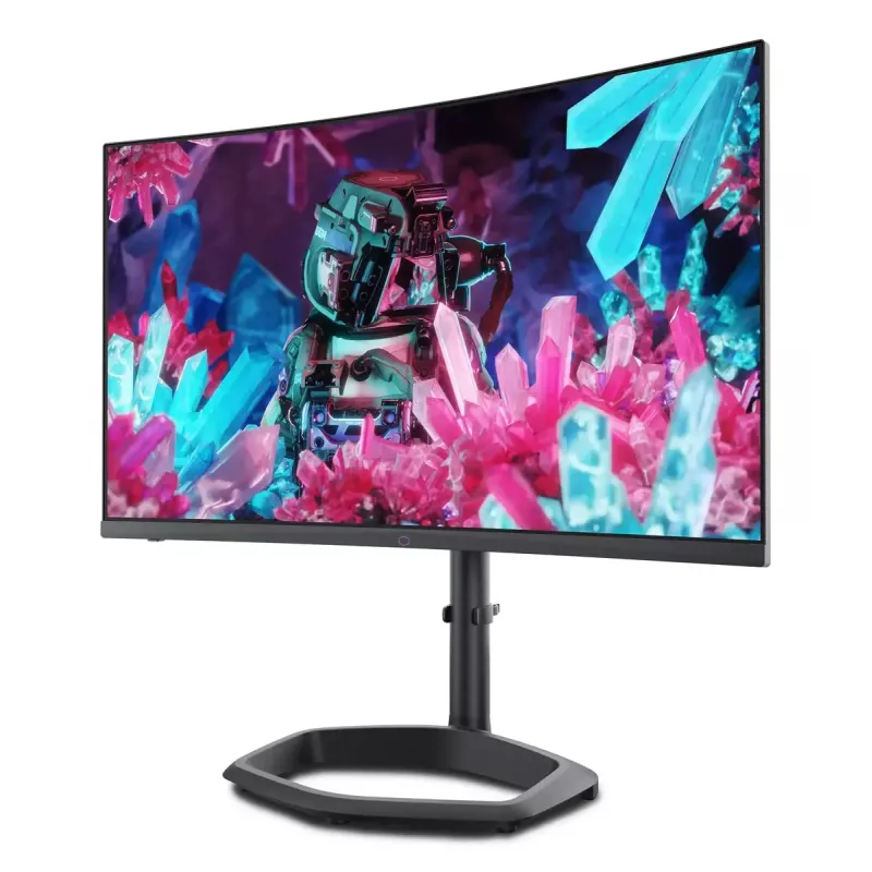 27 colių „Cooler Master GM27QP“ žaidimų monitorius – QHD VA lenktas skydelis, 240 Hz, „Adaptive Sync“, juodos spalvos