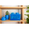 Dėžutė „Room Copenhagen LEGO Storage Brick 4 Top Lid Glitter“ – mėlyna / permatoma