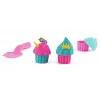 Kinetic Sand Shimmer, Unicorn Bake Shoppe žaidimų rinkinys, 16oz (žvilganti žalsvai mėlyna ir neoninė rožinė), 8 vienaragių įrankiai, sensoriniai žaislai vaikams nuo 3 metų