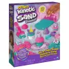 Kinetic Sand Shimmer, Unicorn Bake Shoppe žaidimų rinkinys, 16oz (žvilganti žalsvai mėlyna ir neoninė rožinė), 8 vienaragių įrankiai, sensoriniai žaislai vaikams nuo 3 metų