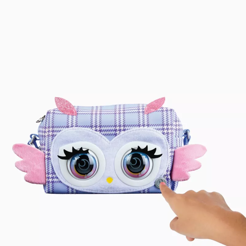Purse Pets, Print Perfect Hoot Couture pelėda, interaktyvus augintinis žaislas ir rankinė su daugiau nei 30 garsų ir reakcijų, mergaičių žaislai nuo 5 metų